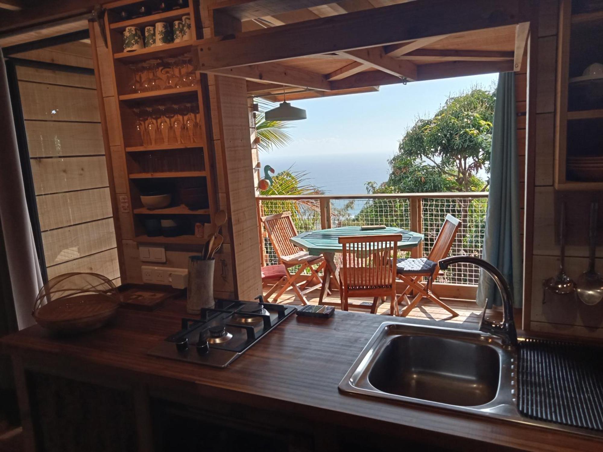 Bungalow Ecologique Avec Toilettes Seches Leu Kabanon Vue Mer Saint-Leu Kültér fotó